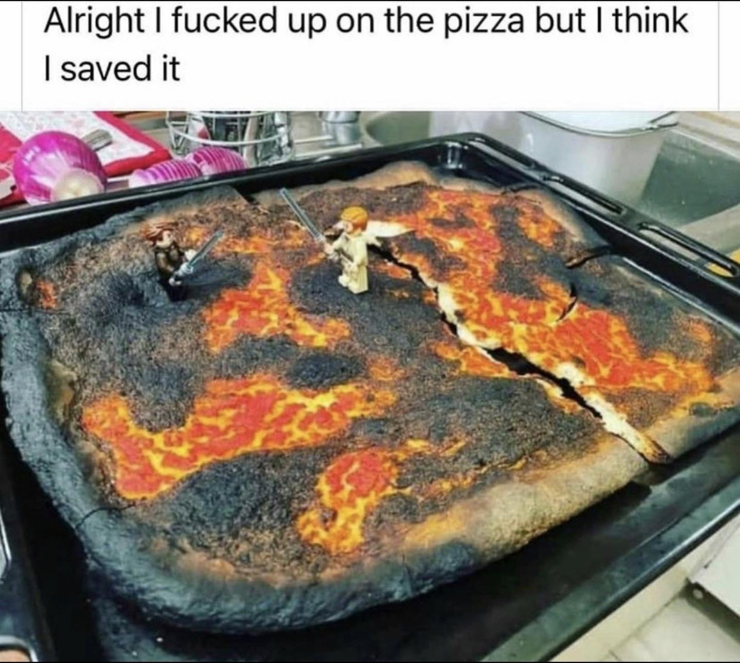 Alright fucked up on the pizza but think saved it