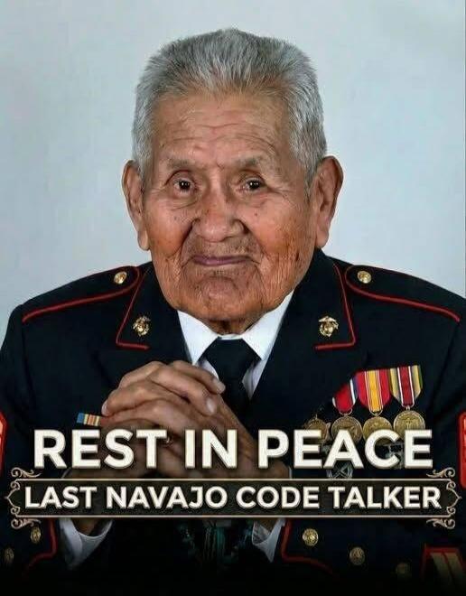 REST IN PEACE LAST NAVAJO CODE TALKER