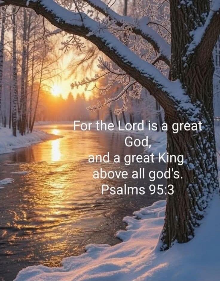 For the Lord is a great God, and a great King above all god's. Psalms 95:3