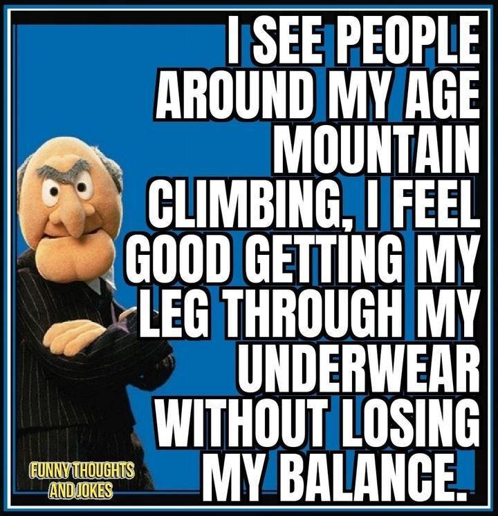 SEE PEOPLE AROUND MY RAGE MOUNTRIN CLIMBING FEEL Gllllll GETTING MY IEG THROUGH MY UNDERWEAR WITHOUT LOSING ee MY BALANGE