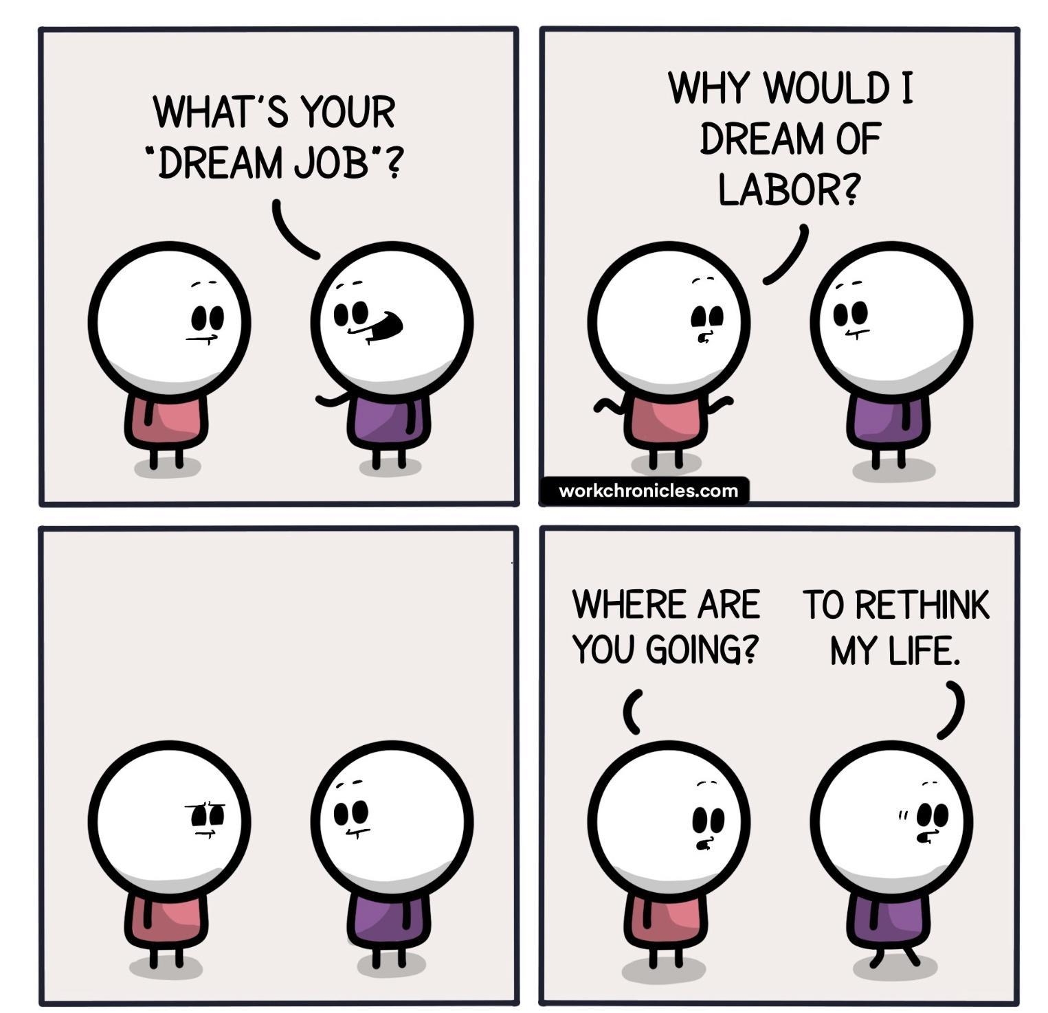 WHY WOULD I DREAM OF LABOR WHATS YOUR DREAM JOB workchroniclescom WHERE ARE TO RETHINK YOU GOING MY LIFE