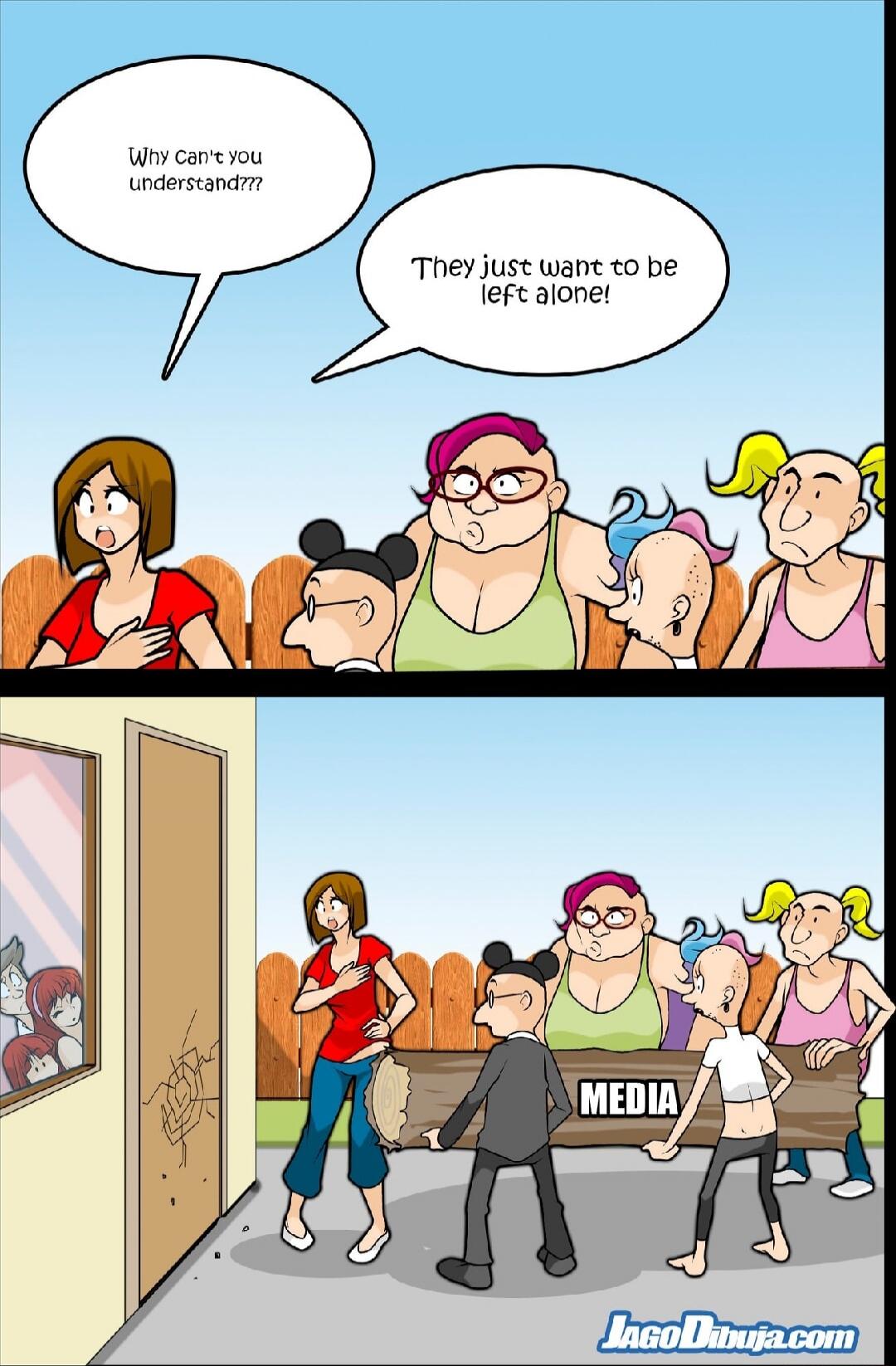 Why can't you understand?? They just want to be left alone! MEDIA