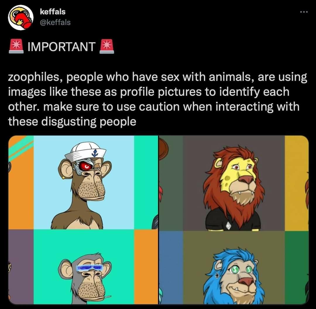 3 keffals keffals Z2 IMPORTANT zoophiles people who have sex with animals are using QETCER I CRIGEEERE Y ol fo W o V TR ol e T a1 a1 AVAY 110 other make sure to use caution when interacting with these disgusting people