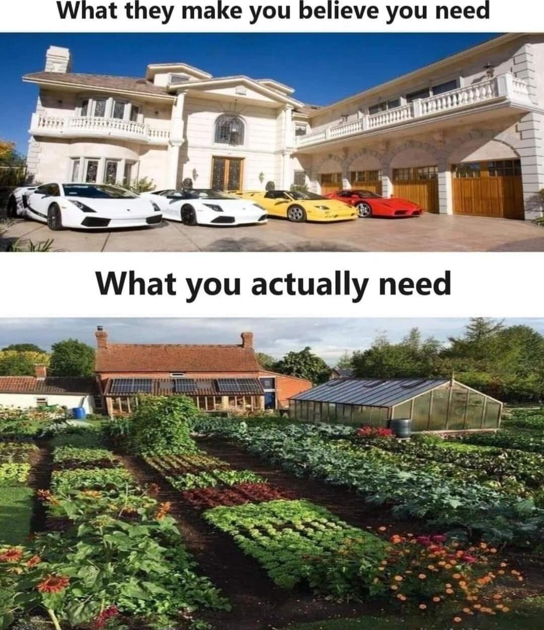 What they make you leve you need