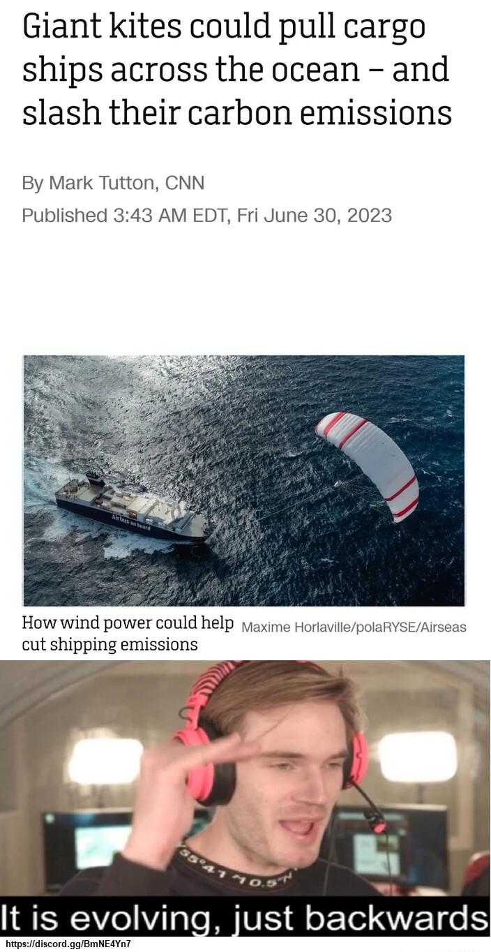 Giant kites could pull cargo ships across the ocean and slash their carbon emissions By Mark Tutton CNN Published 343 AM EDT Fri June 30 2023 How wind power could help waxime HorlavilepolarvseArsea cut shipping emissions