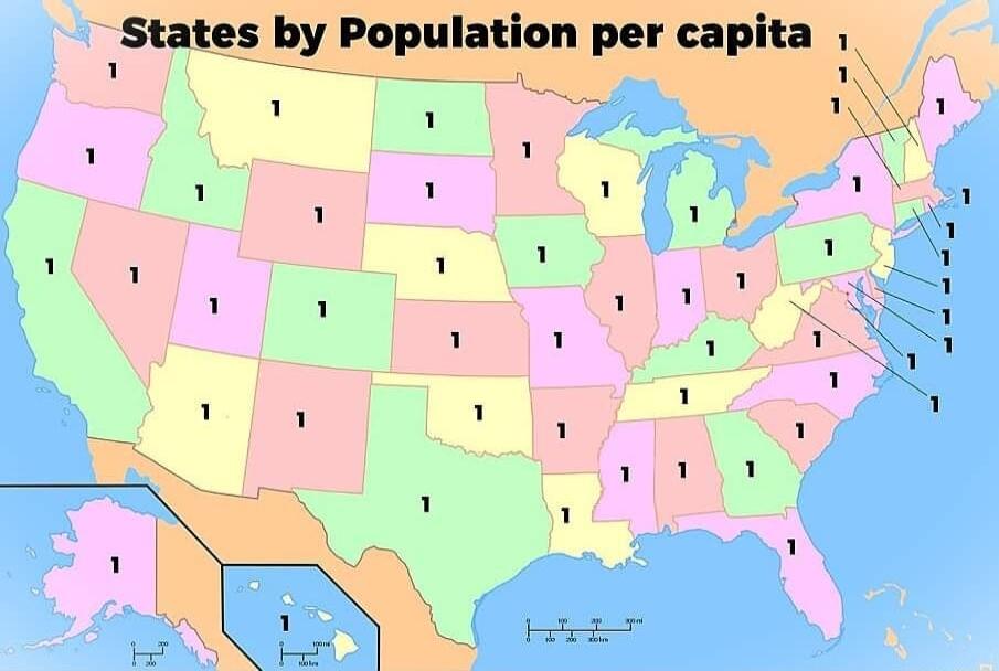 States by Population per capita