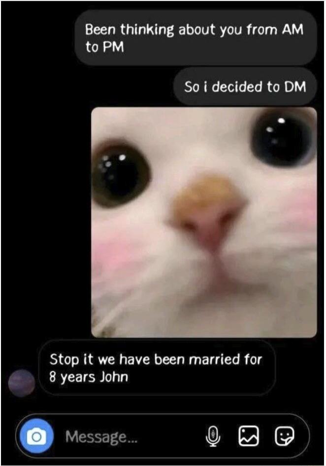 EEUR GRS 7 VR T LY to PM So i decided to DM Stop it we have been married for ERCEIEP Message