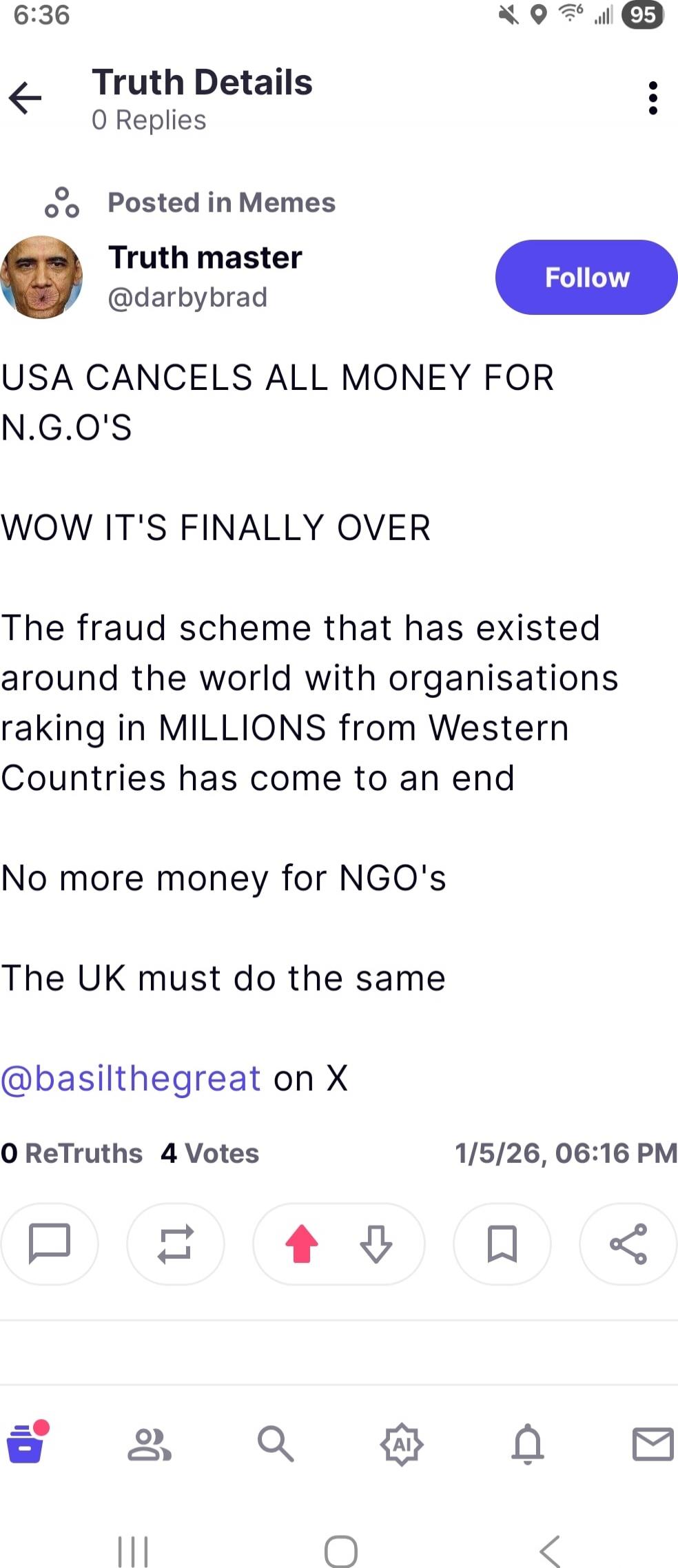 USA CANCELS ALL MONEY FOR NGO'S
WOW IT'S FINALLY OVER
The fraud scheme that has existed around the world with organisations raking in MILLIONS from Western Countries has come to an end
No more money for NGO's
The UK must do the same

@basilthegreet on X