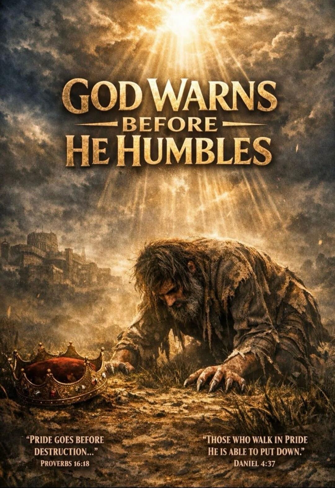 GOD WARNS BEFORE HE HUMBLES 