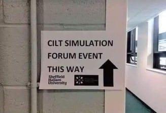 CILT SIMULATION FORUM EVENT THIS WAY B B