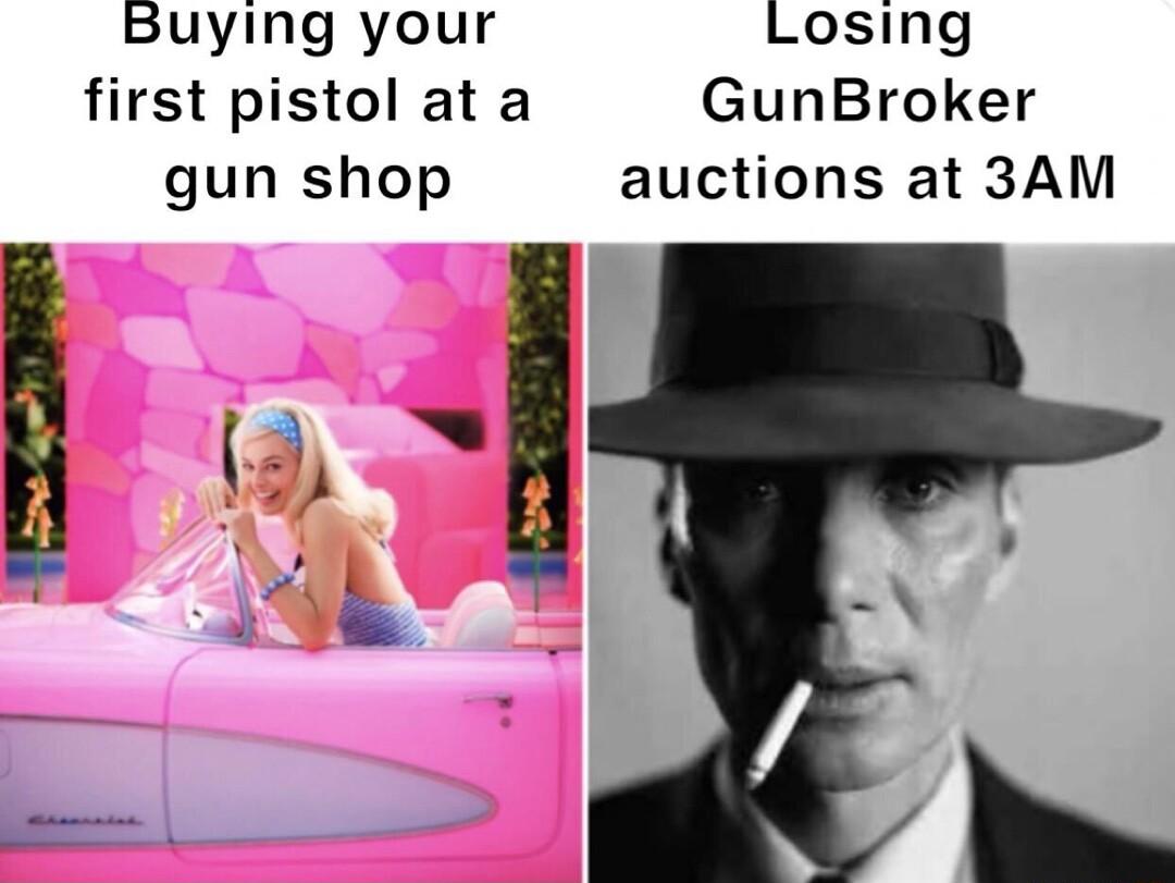 Buying your Losing first pistol at a GunBroker gun shop auctions at 3AM