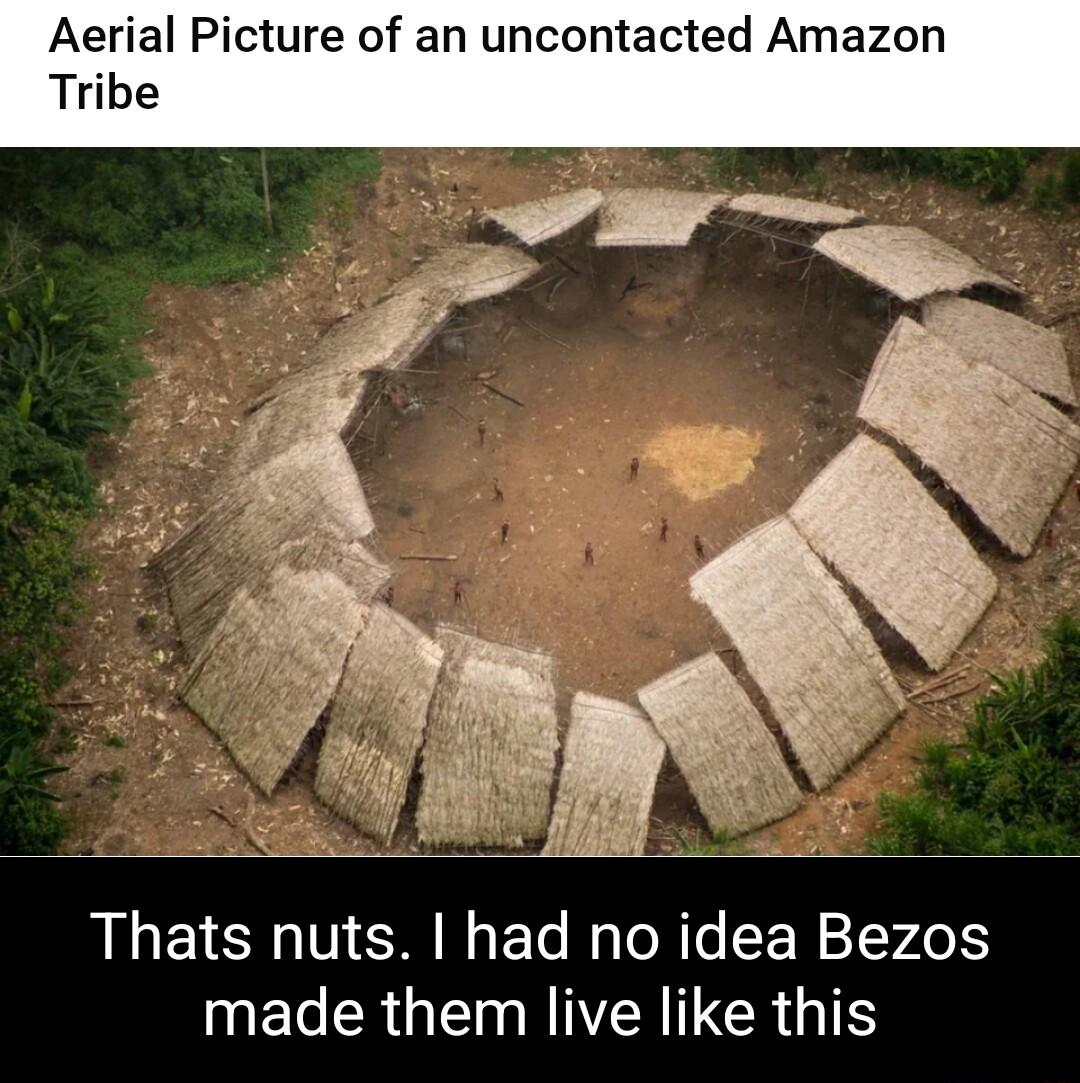 Aerial Picture of an uncontacted Amazon Tribe Se o L Thats nuts had no idea Bezos INELR TN NERITER G