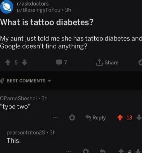 skdoctors ssingsToYou 3h LETIER l TN 11 g VTRl SV S el le Ny LT EER 18 el e E T CERE 4o Google doesnt find anything 5 LI 1 Share BEST COMMENTS w OParnoShoshol 3h type two pearsontriton28 3h This