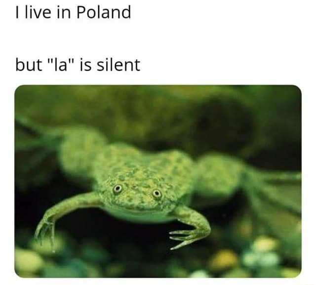 I live in Poland but la is silent