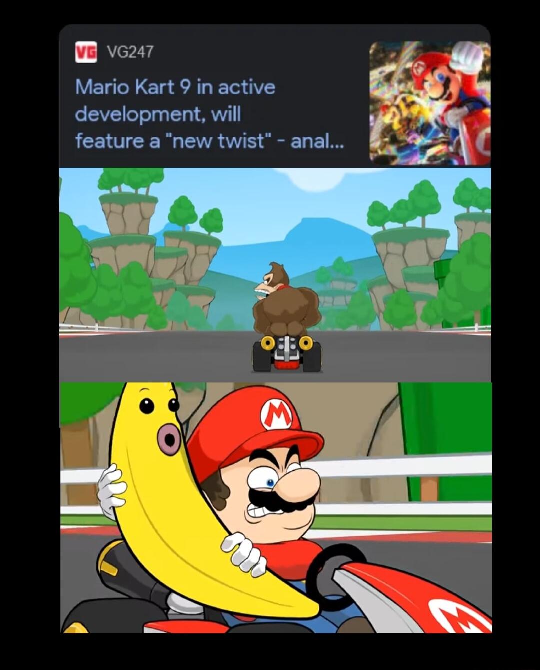 B veas7 Mario Kart 9 in active development will feature a new twist anal a e N