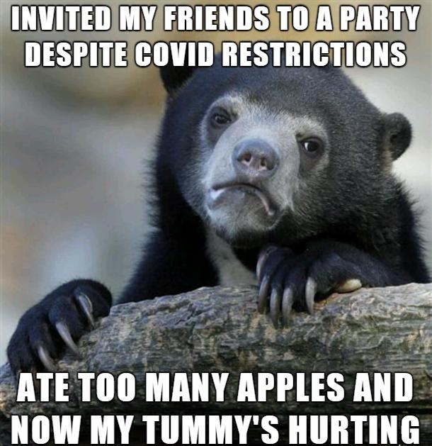 JIE IIIII MANY APPLES MIII NOW MY TUMMYS HURTING