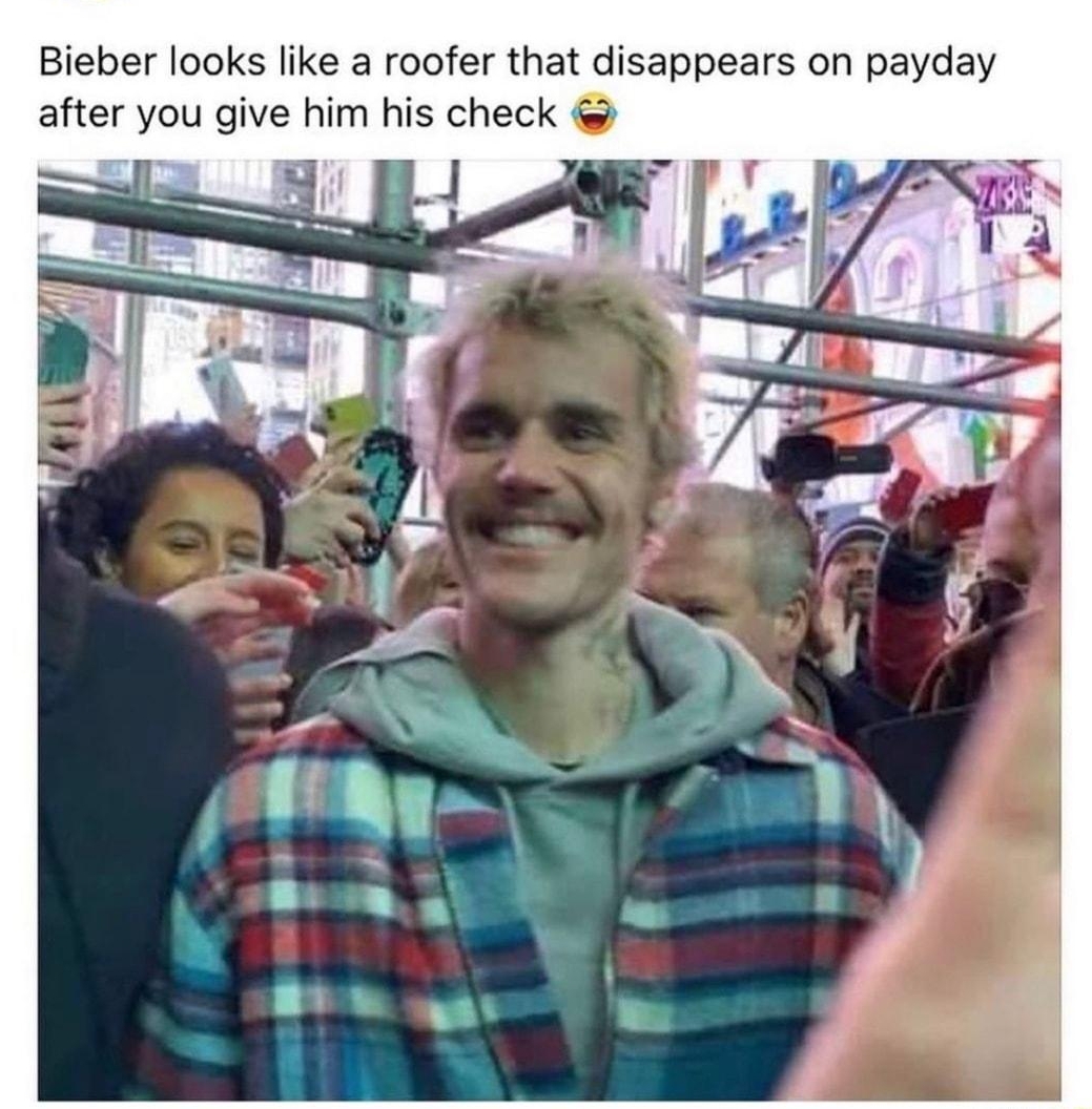 Matty Wu Bieber looks like a roofer that disappears on payday after you give him his check