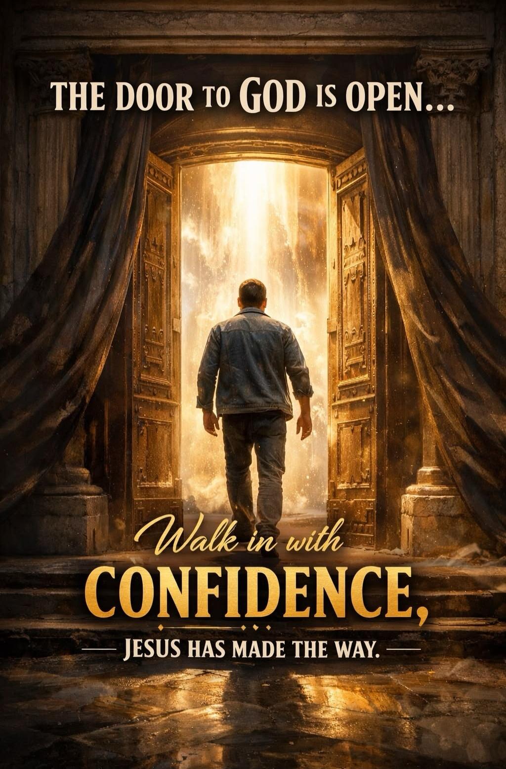 THE DOOR TO GOD IS OPEN... Walk in with CONFIDENCE, JESUS HAS MADE THE WAY.