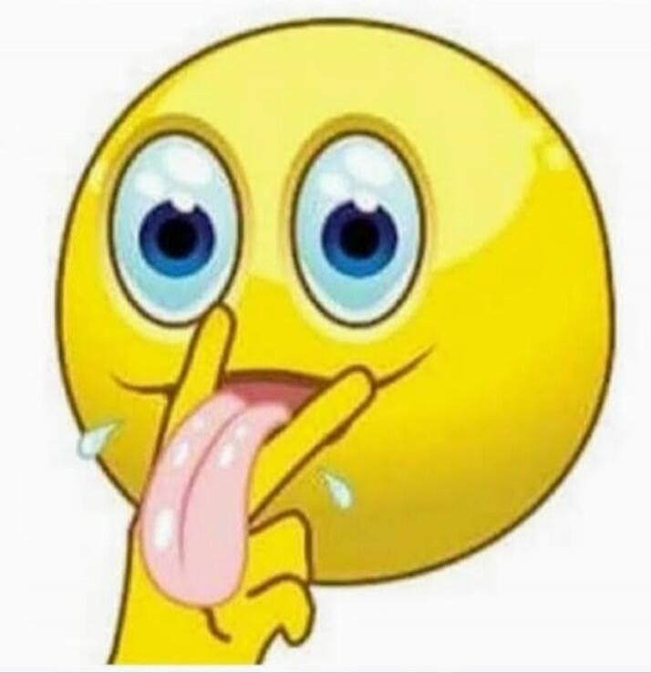 A yellow emoji sticking out its tongue in a playful expression.