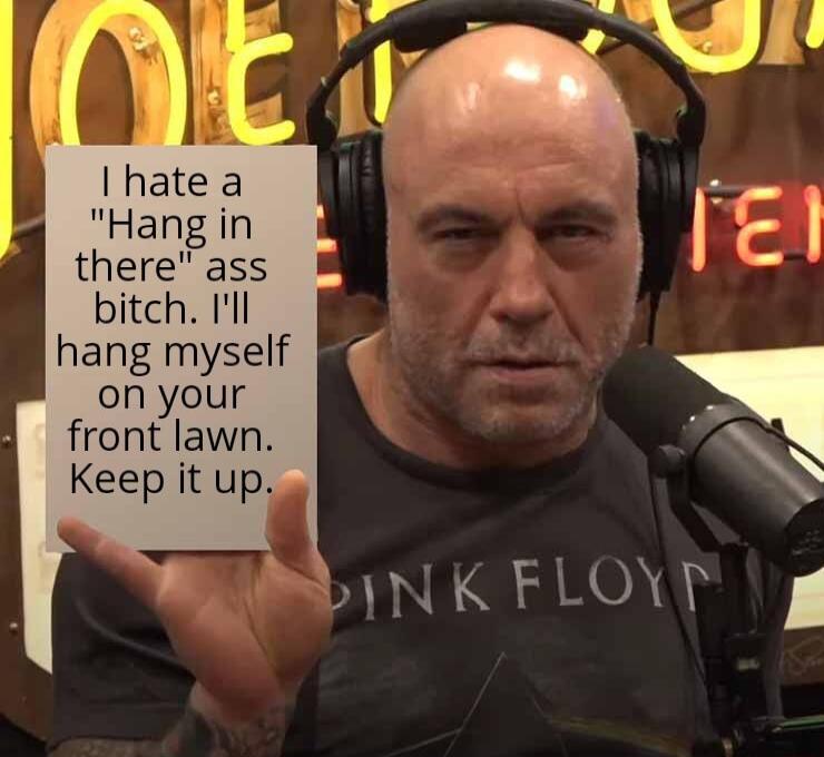 thereass bitch Ill hang myself on your front lawn Keep it up