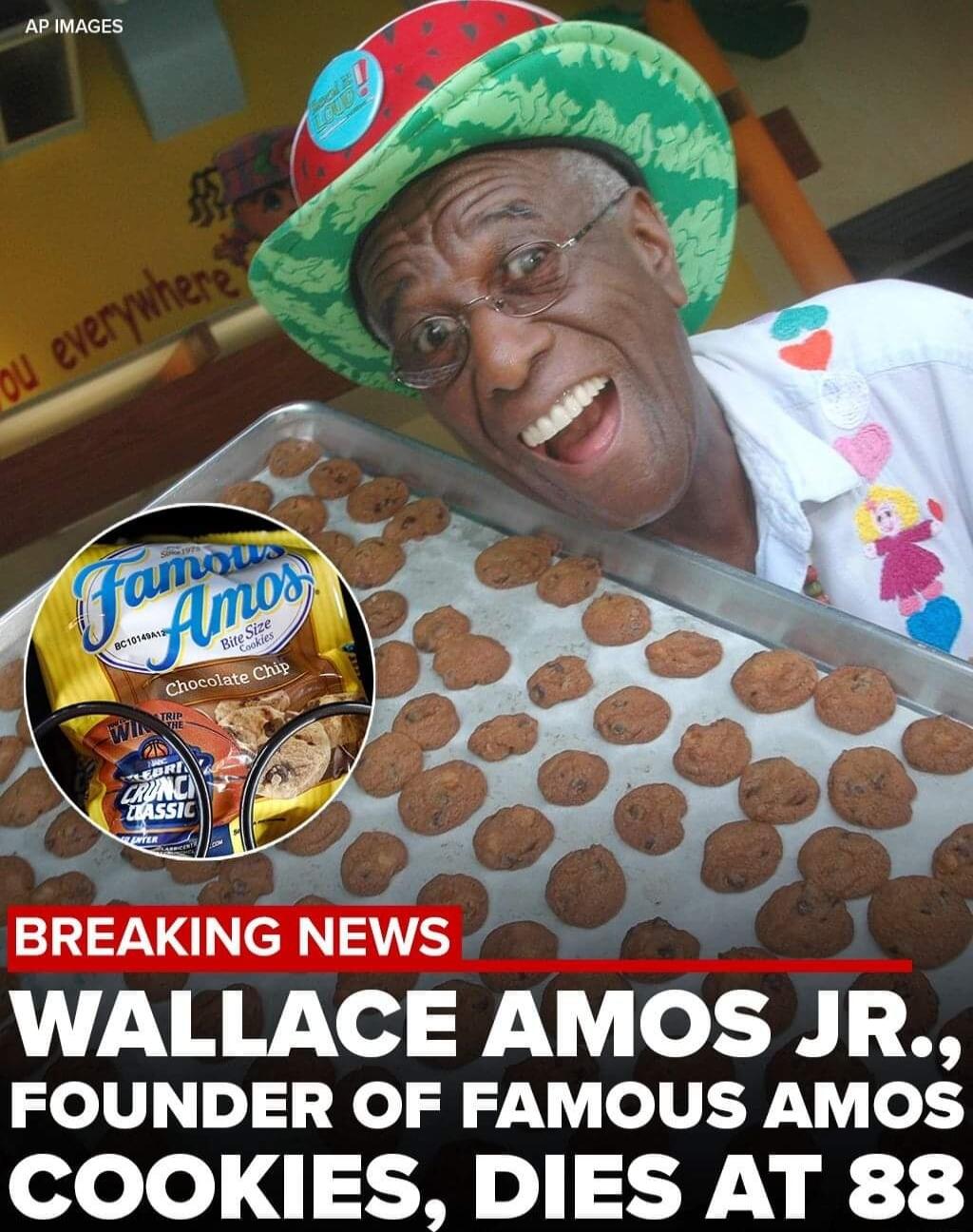 BREAKING NEWS WALLACE AMOS JR FOUNDER OF FAMOUS AMOS odolo M 3 F k1