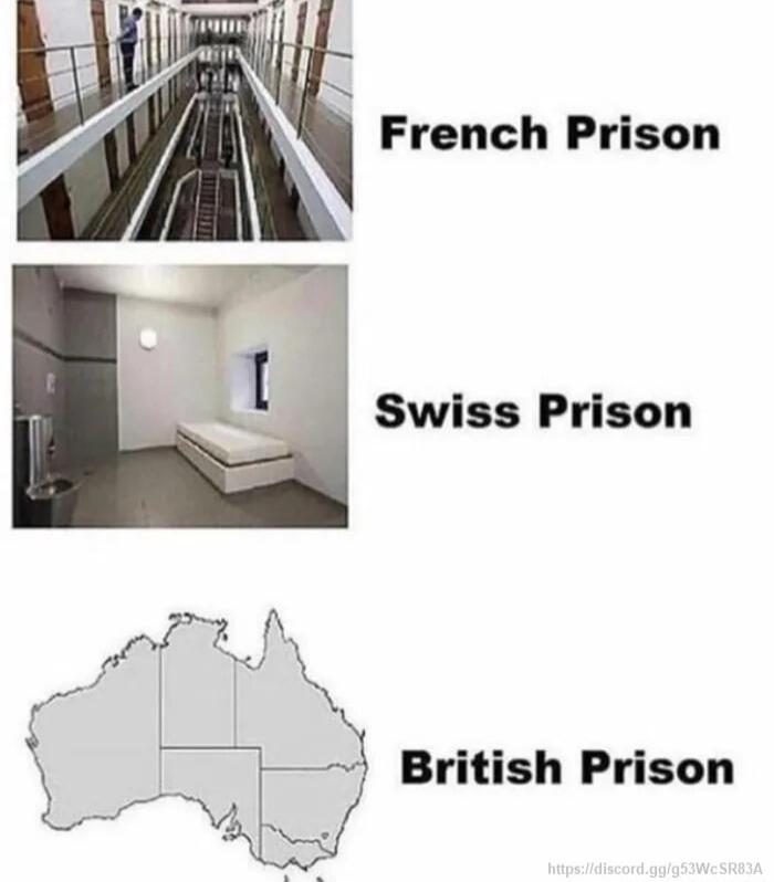 French Prison Swiss Prison British Prison A