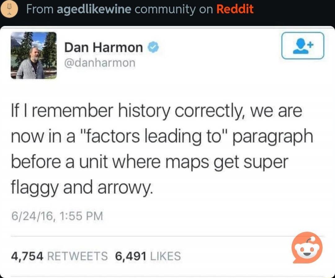 If I remember history correctly, we are now in a 