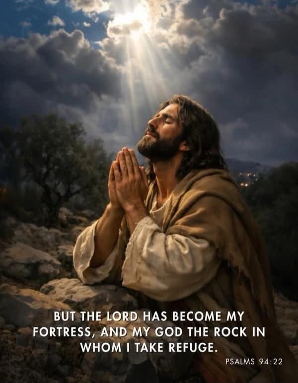 BUT THE LORD HAS BECOME MY FORTRESS, AND MY GOD THE ROCK IN WHOM I TAKE REFUGE. PSALMS 94:22