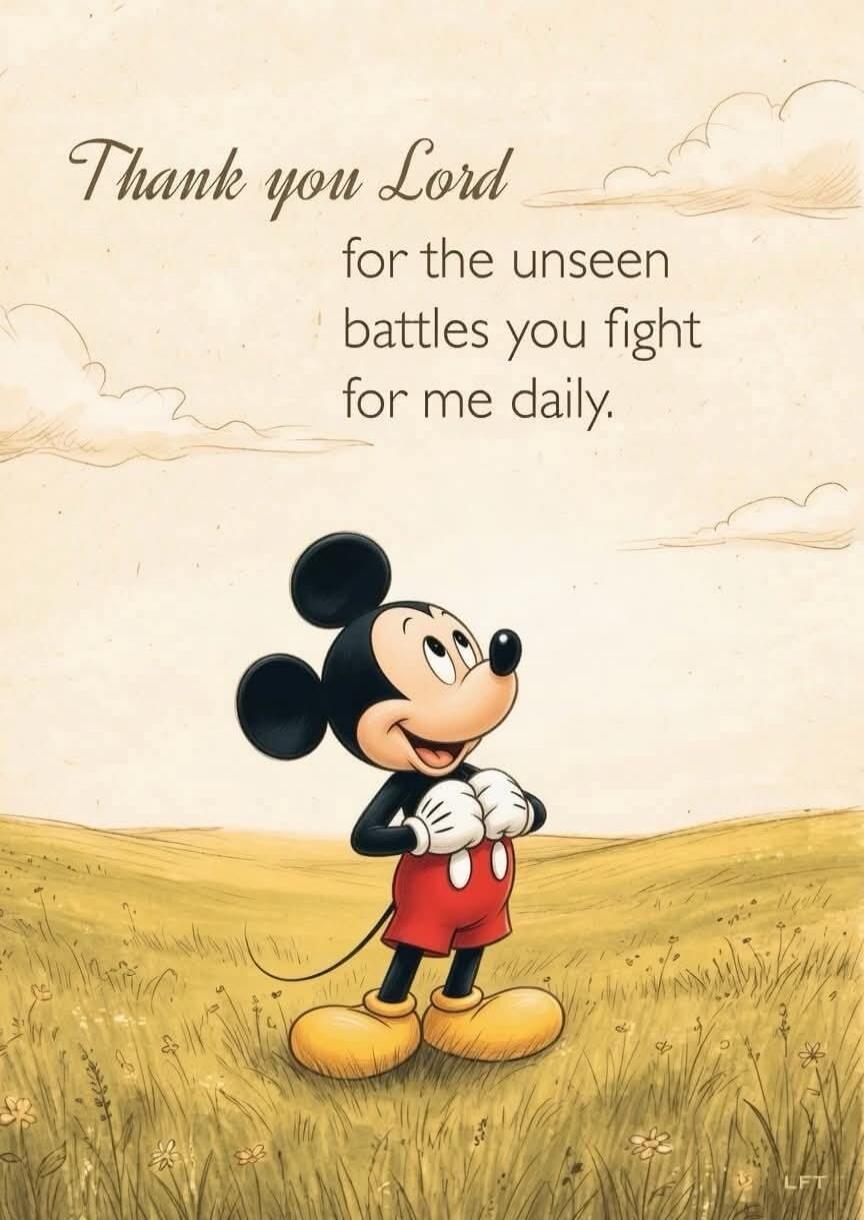 Thank you Lord for the unseen battles you fight for me daily.