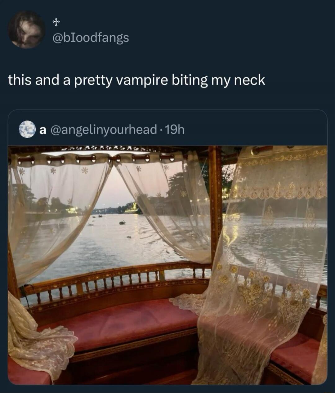 this and a pretty vampire biting my neck
