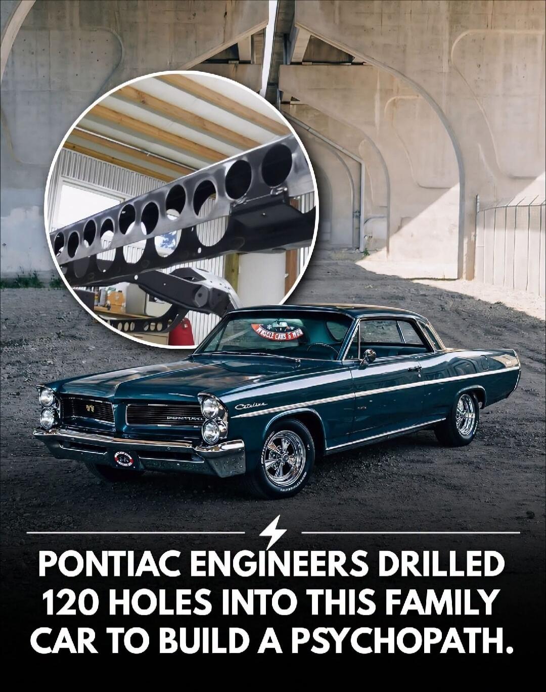 PONTIAC ENGINEERS DRILLED 120 HOLES INTO THIS FAMILY CAR TO BUILD A PSYCHOPATH. MUSCLE CARS & MORE
