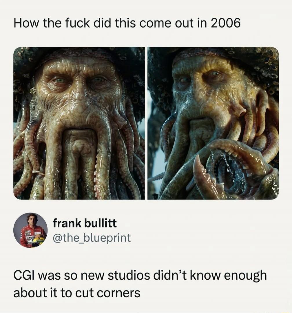 How the fuck did this come out in 2006. frank bullitt @the_blueprint. CGI was so new studios didn't know enough about it to cut corners.