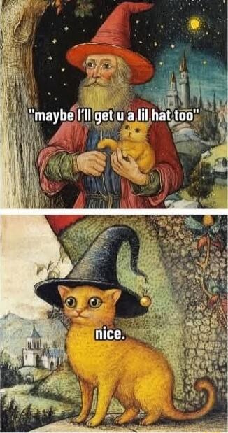 maybe I'll get u a lil hat too
nice.