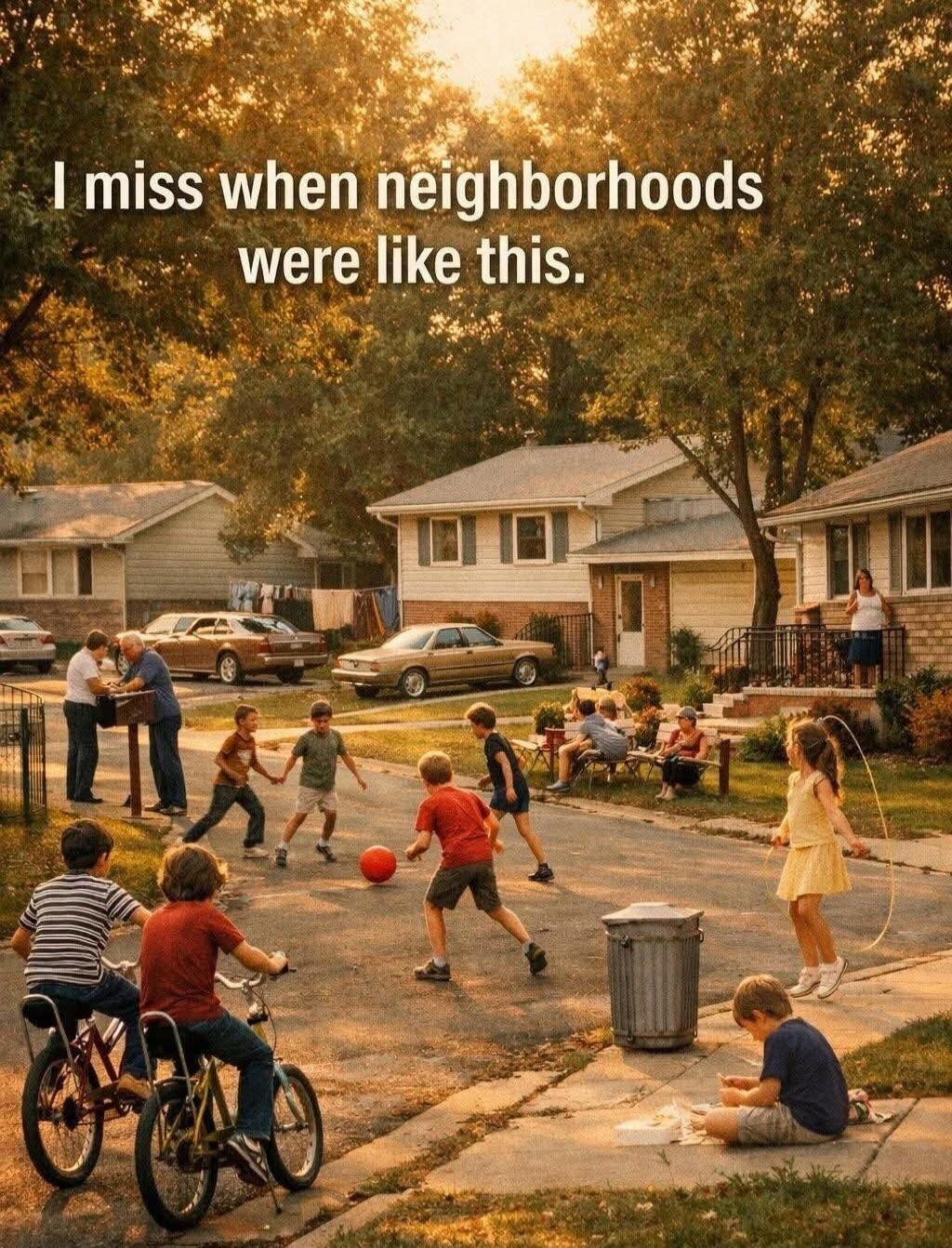 I miss when neighborhoods were like this.
