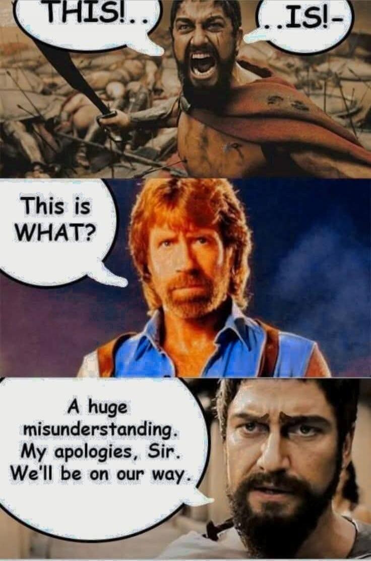 THIS!... IS!
This is WHAT?
A huge misunderstanding. My apologies, Sir. We'll be on our way.