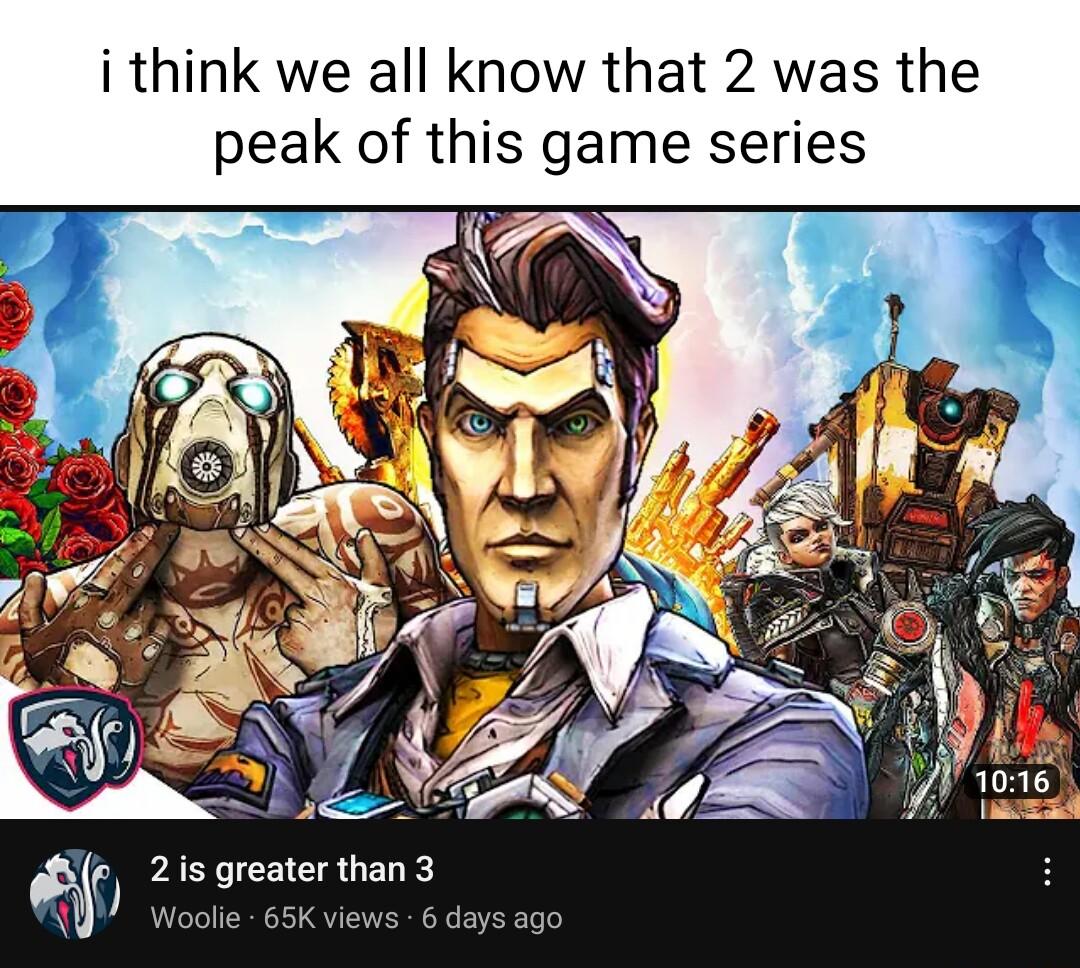 i think we all know that 2 was the peak of this game series v
