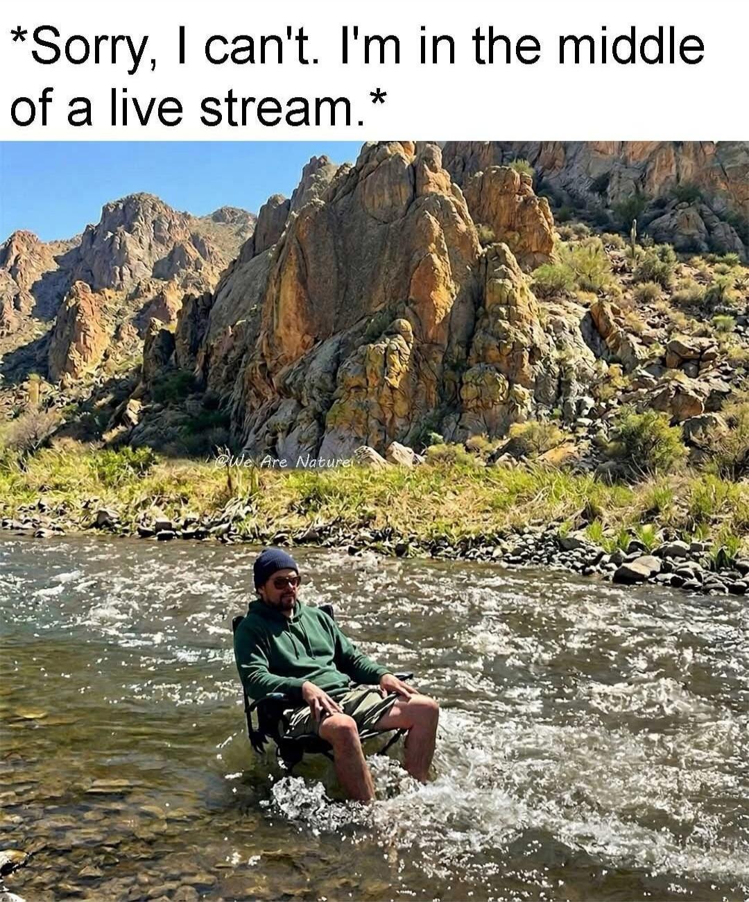 Sorry, I can't. I'm in the middle of a live stream.