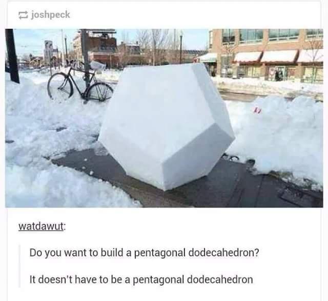 i watdawut Do you want to build a pentagonal dodecahedron It doesnt have to be a pentagonal dodecahedron