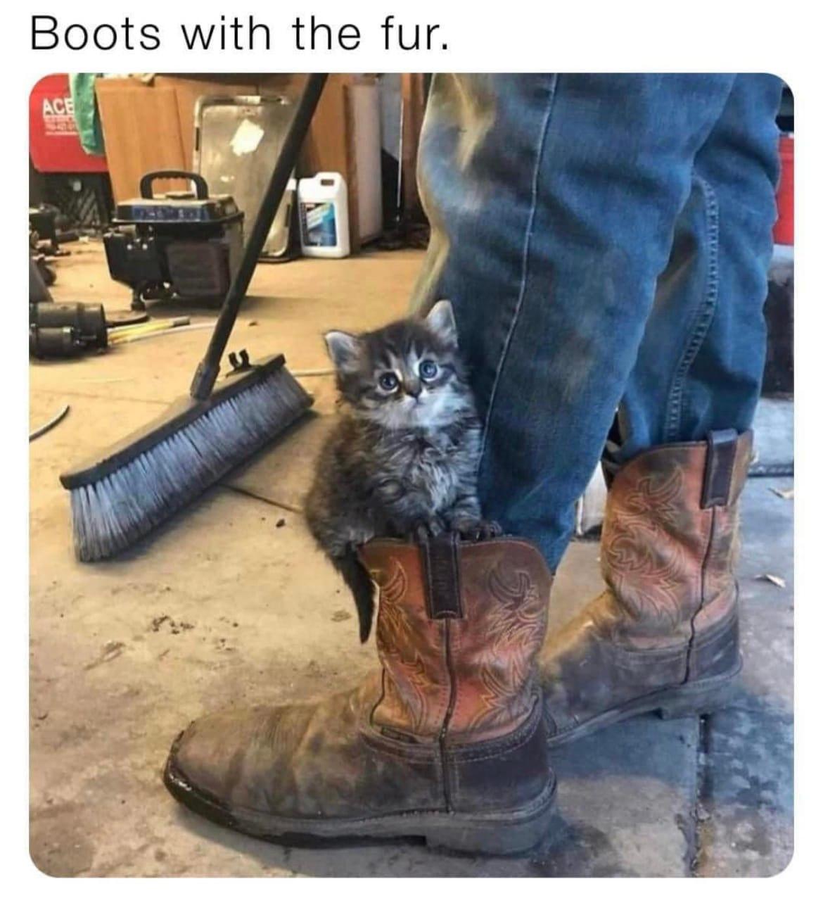 Boots with the fur