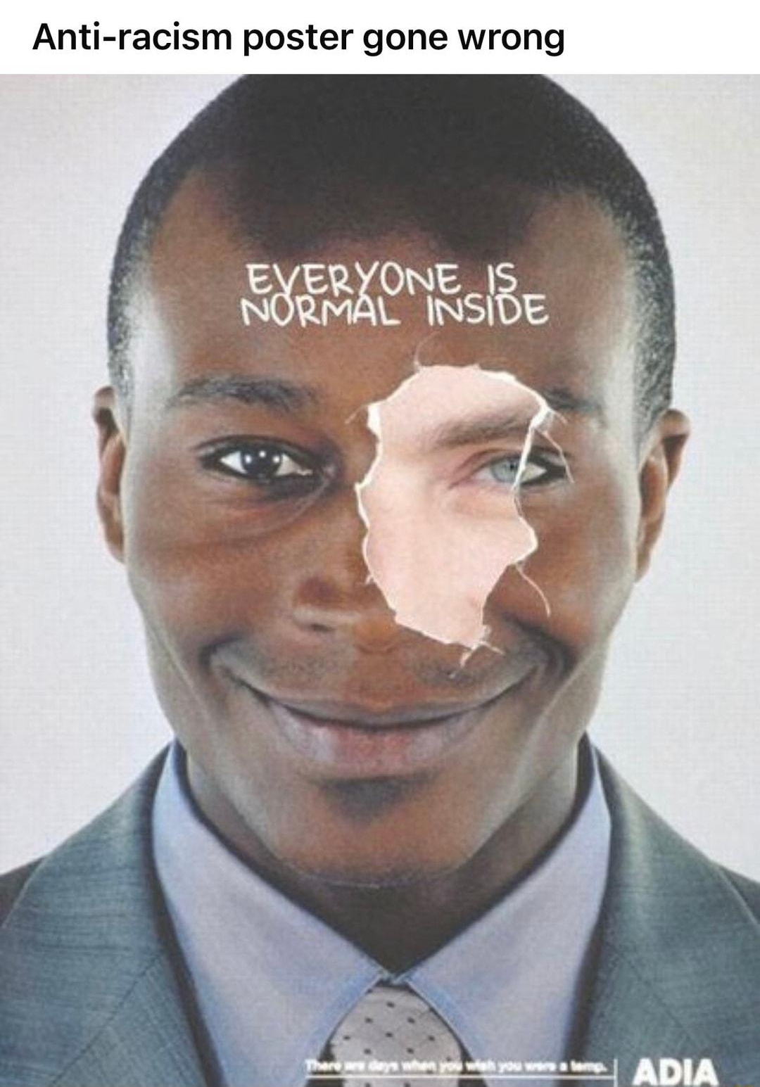 funny JIWincko 7y imgur Anti racism poster gone wrong RURRAC RsiBe
