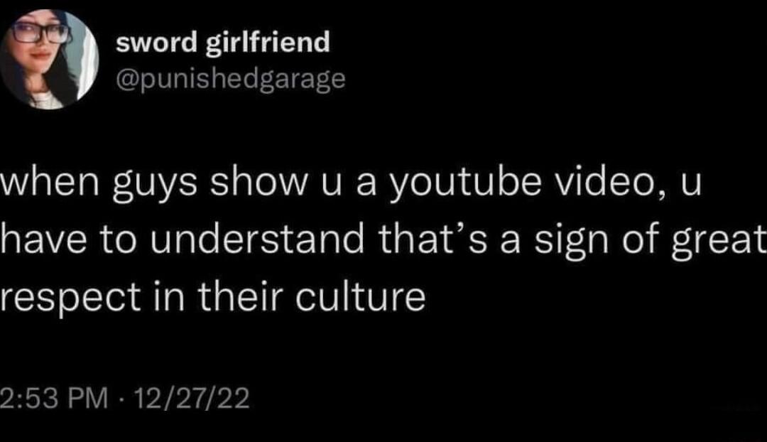 sword girlfriend punishedgarage T WV VRS Ol WVAVIERVo TV V o TRV o T MV EVR NI ale ETES Tale R TMSR WS F a Moy i TT respect in their culture 253 PM 122722
