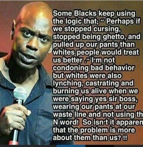 Some Blacks keep using the logic that; 