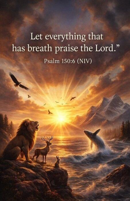 Let everything that has breath praise the Lord. Psalm 150:6 (NIV)