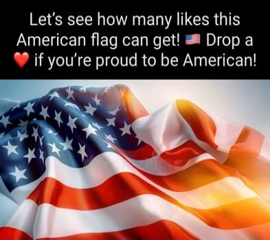 Let's see how many likes this American flag can get! 🇺🇸 Drop a ❤️ if you're proud to be American!