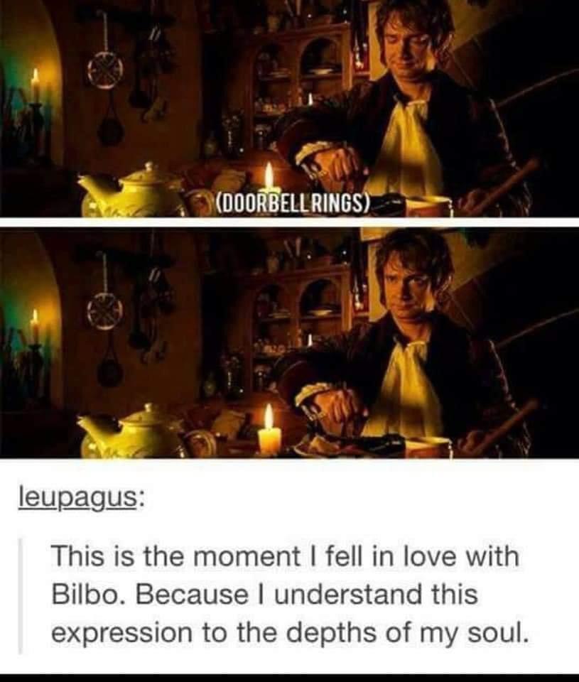 llElLRlNGS g leupagus This is the moment fell in love with Bilbo Because understand this expression to the depths of my soul