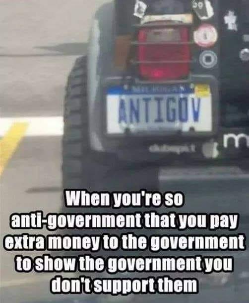 When youre so antigovernment that you pay extra money to the government to show the government you ot supportthem