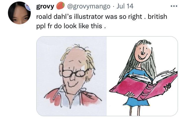 grovy grovymango Jul 14 roald dahls illustrator was so right british pp fr do look like this