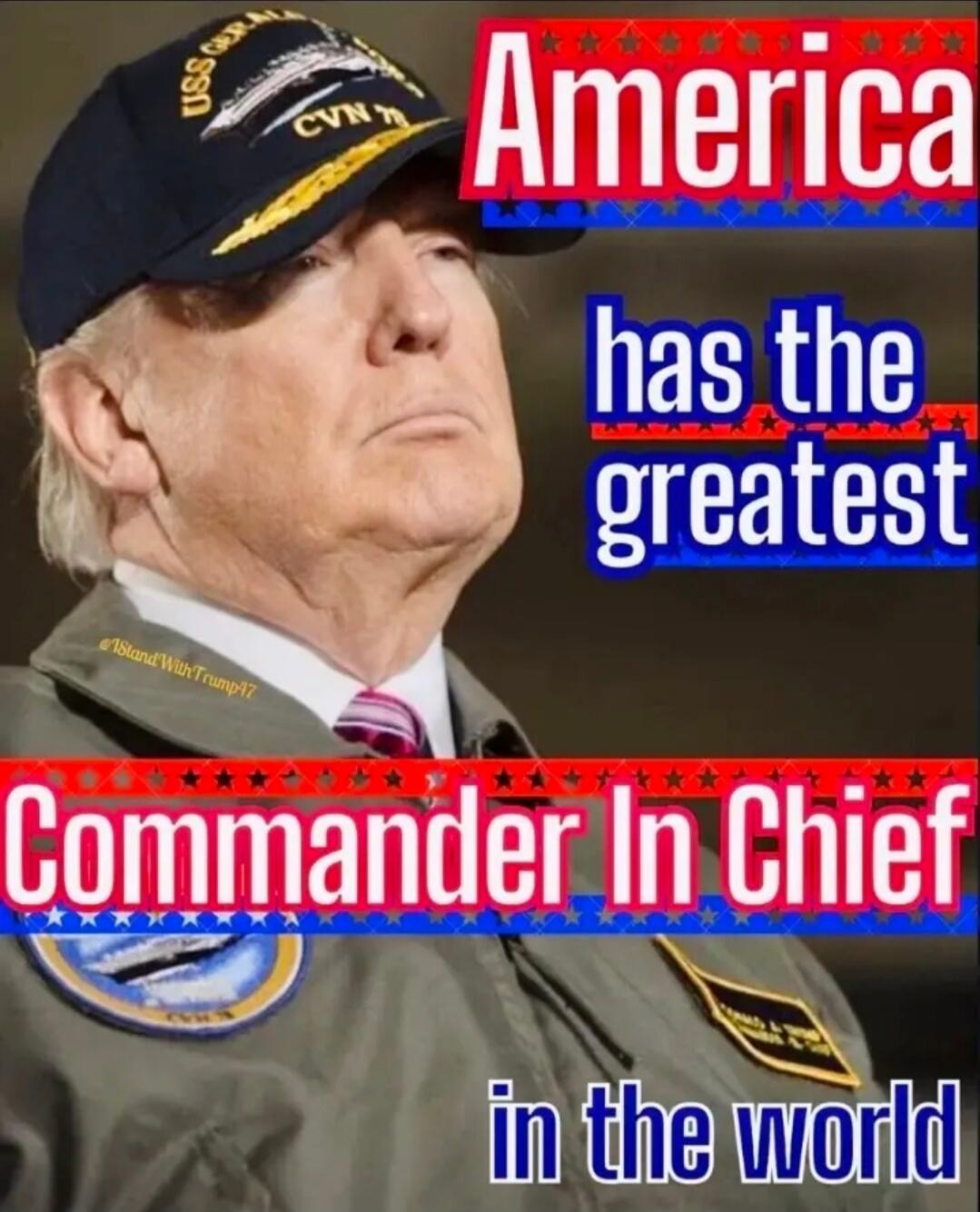 America has the greatest Commander In Chief in the world. USS Gerald R. Ford CVN 78. @IStandWithTrump47