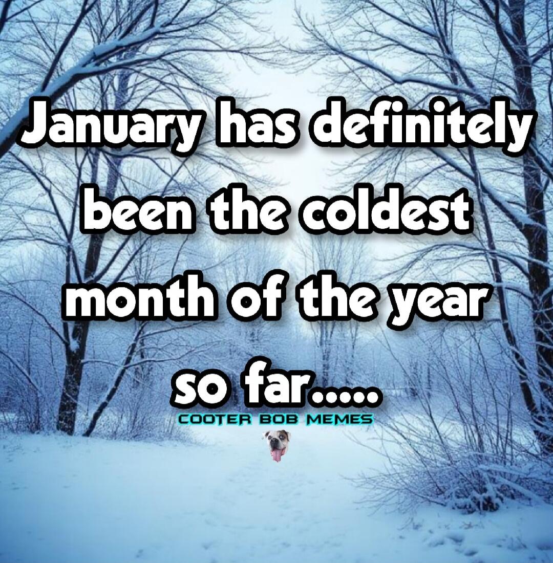 January has definitely been the coldest month of the year so far.....