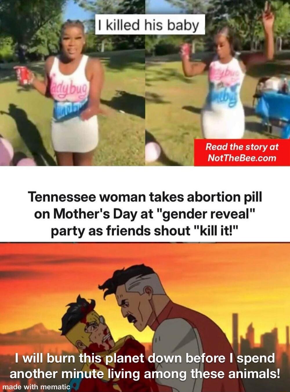 I killed his baby. Tennessee woman takes abortion pill on Mother's Day at 